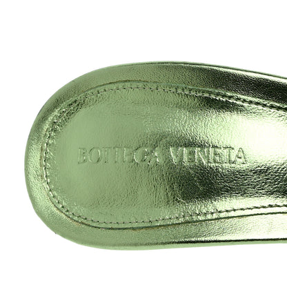 Bottega Veneta Metallic Nappa Reflection Matelasse Padded Mule Sandals 41 Pistachio 6 of 9