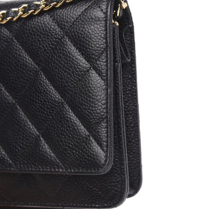 Chanel Caviar Quilted Wallet On Chain WOC Black 12 of 12