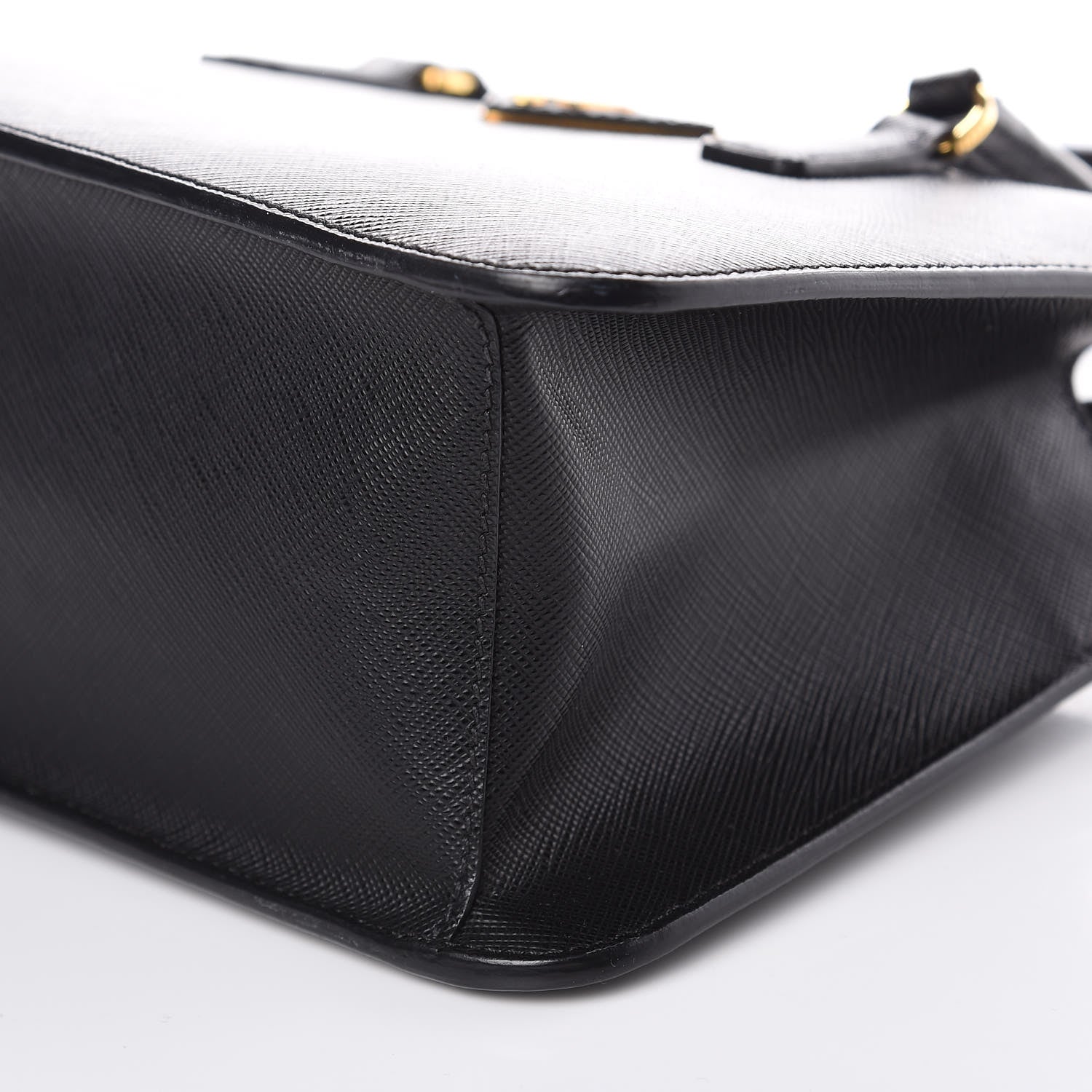 Prada Saffiano Mini Double Zip Tote Black 9 of 9