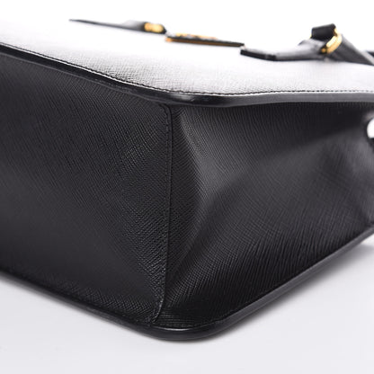 Prada Saffiano Mini Double Zip Tote Black 9 of 9