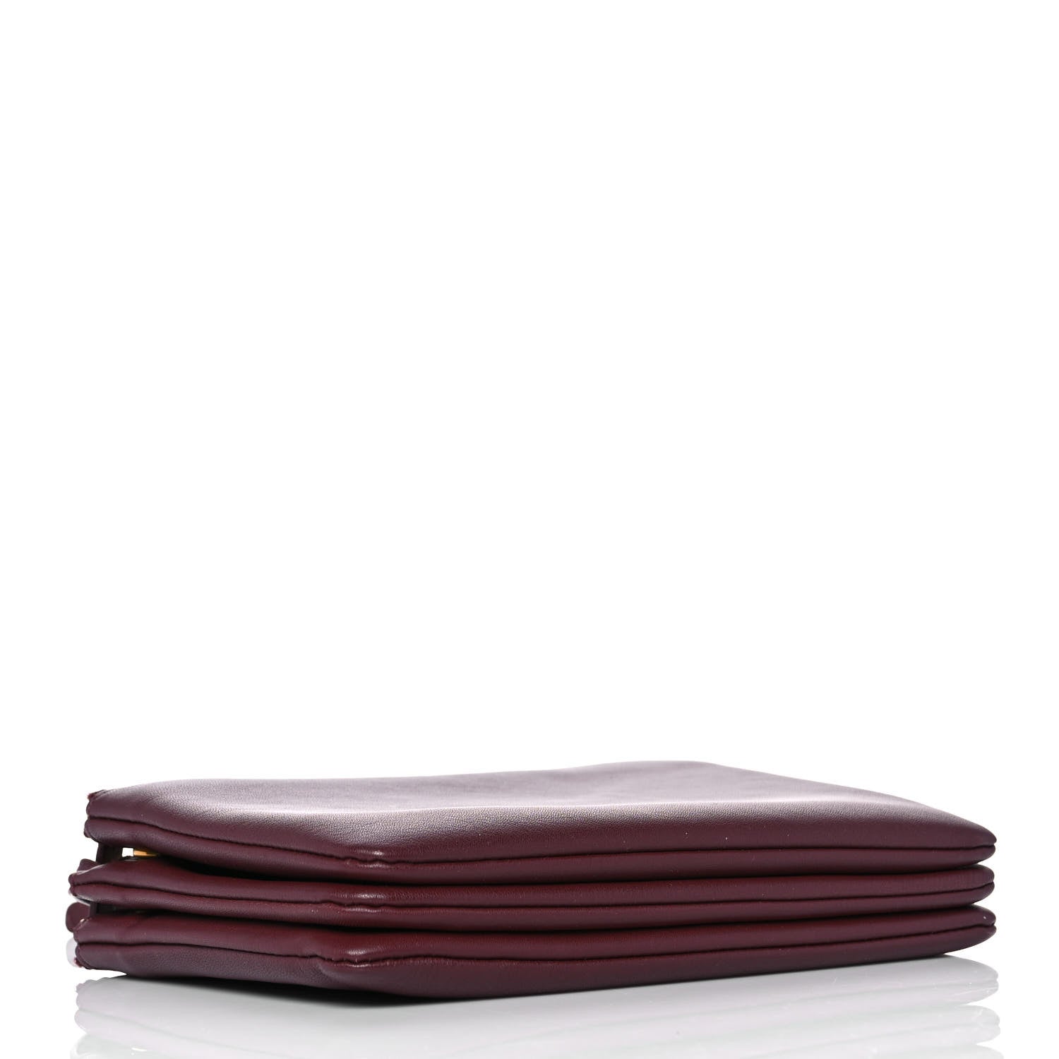 Celine Smooth Lambskin Small Trio Crossbody Bag Burgundy 4 of 10