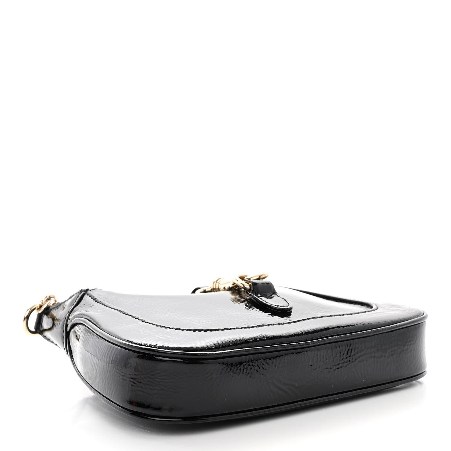 Gucci Crinkled Patent Mini Jackie Notte Bag Black 4 of 10