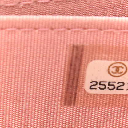 Chanel Caviar Quilted Boy Zip Around Coin Purse Wallet Light Pink 7 of 10
