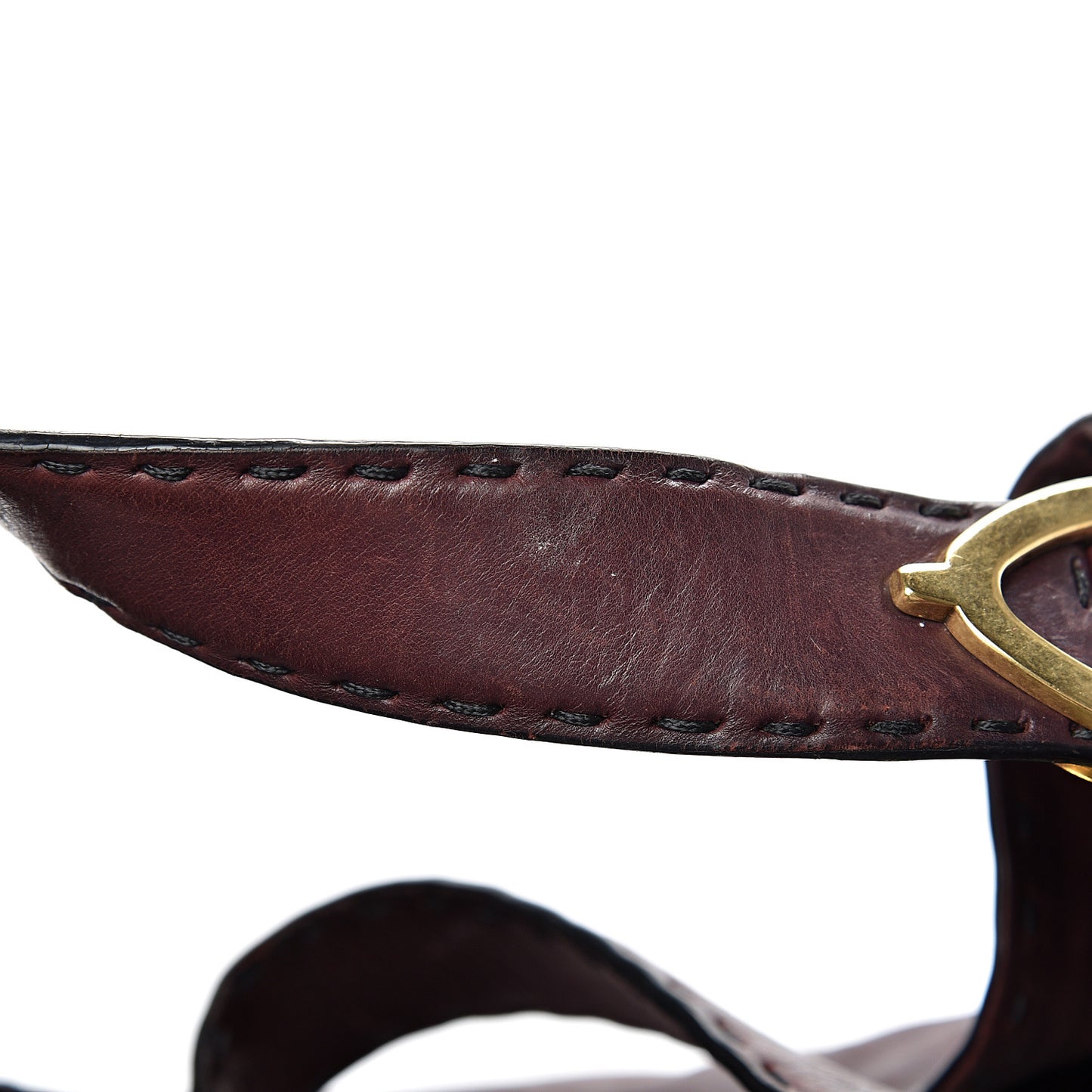 Calfskin Large Soft Stirrup Shoulder Bag Burgundy