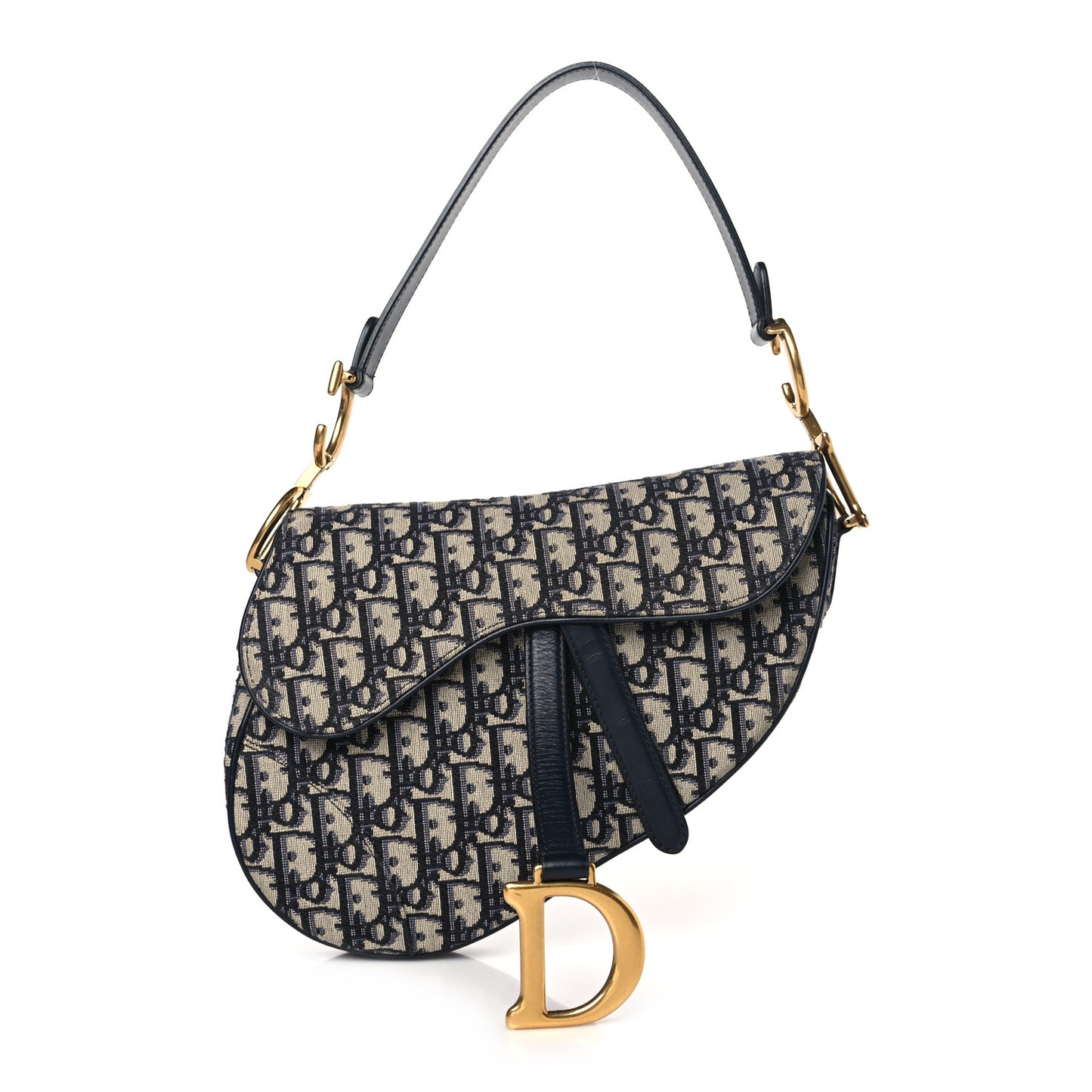 CHRISTIAN DIOR Oblique Saddle Bag Blue