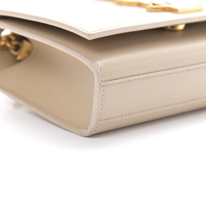 Saint Laurent Grain De Poudre Small Monogram Kate Satchel Nude Powder 9 of 12