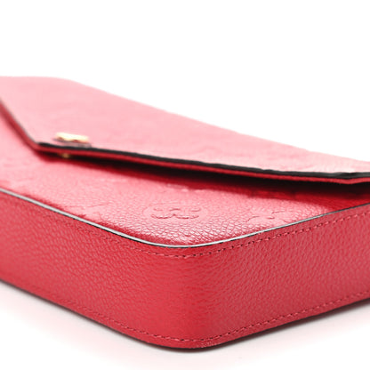 Louis Vuitton Empreinte Pochette Felicie Chain Wallet Scarlet 7 of 10