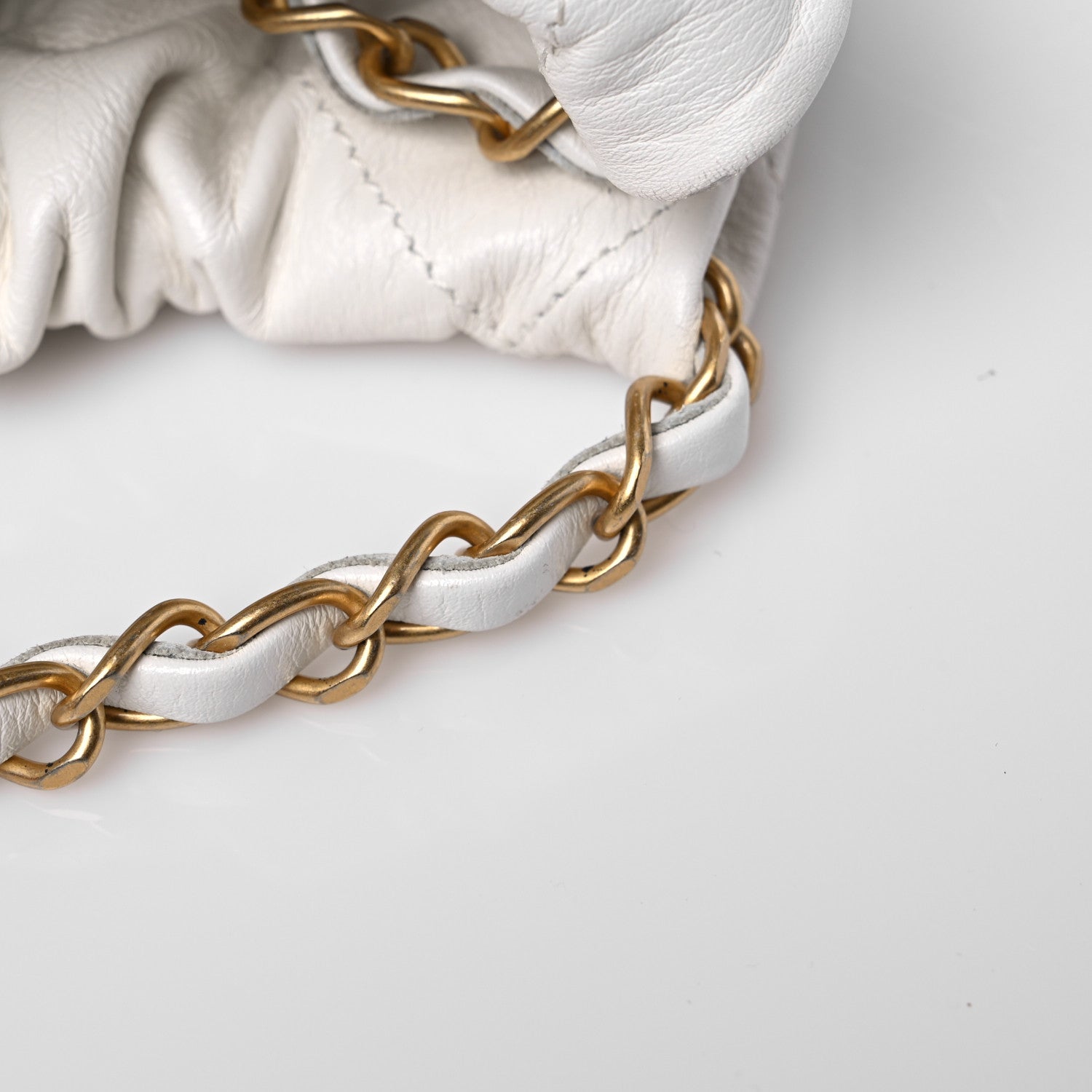 Chanel Shiny Calfskin Quilted Chanel 22 White 11 of 12