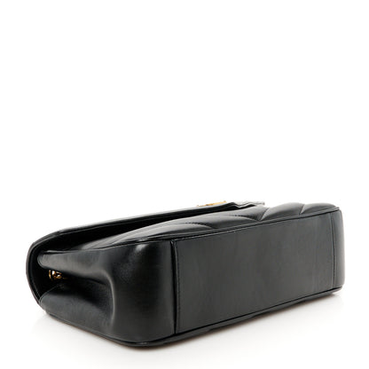 Saint Laurent Lambskin Chevron Quilted Medium Loulou Black 5 of 13