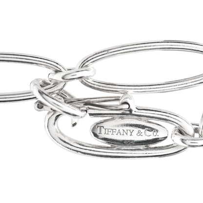 Tiffany Sterling Silver Elsa Peretti Open Heart Oval Link Charm Bracelet 4 of 4