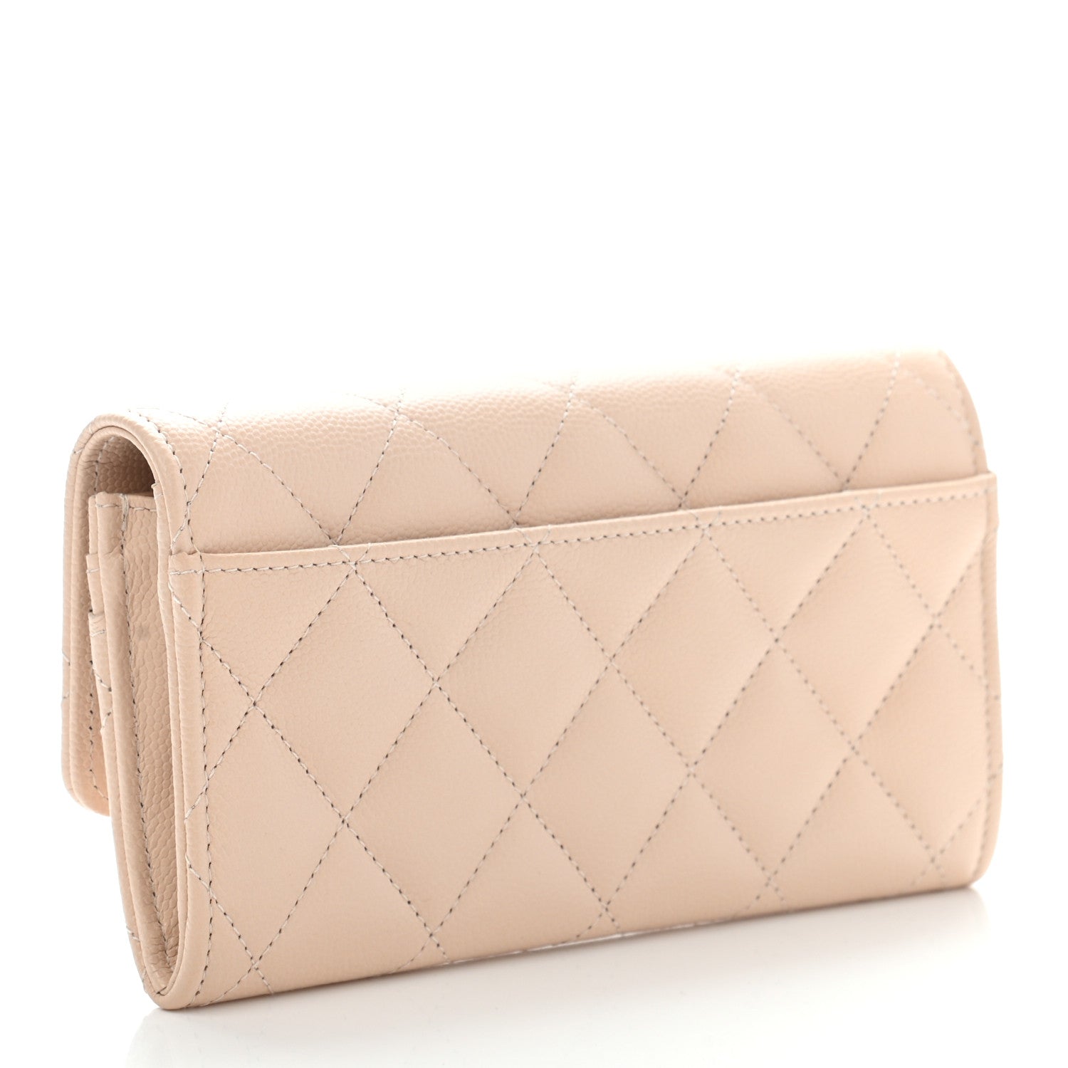 Chanel Caviar Pearl Quilted Coco Candy Wallet Beige 3 of 10