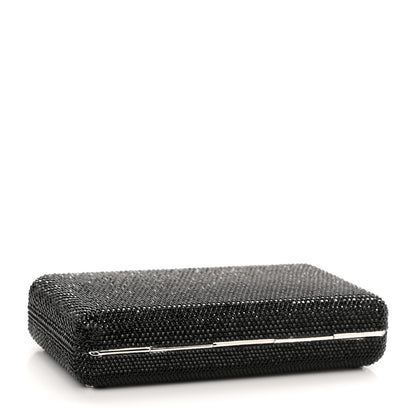 Judith Leiber Crystal Bespoke Slim Slide Clutch Black Silver 4 of 9