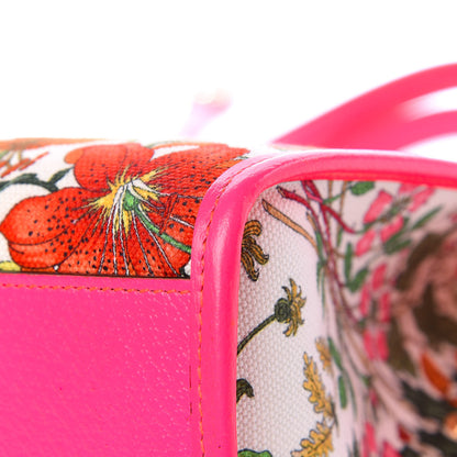 Gucci Canvas Medium Flora Tote Fuchsia 7 of 14