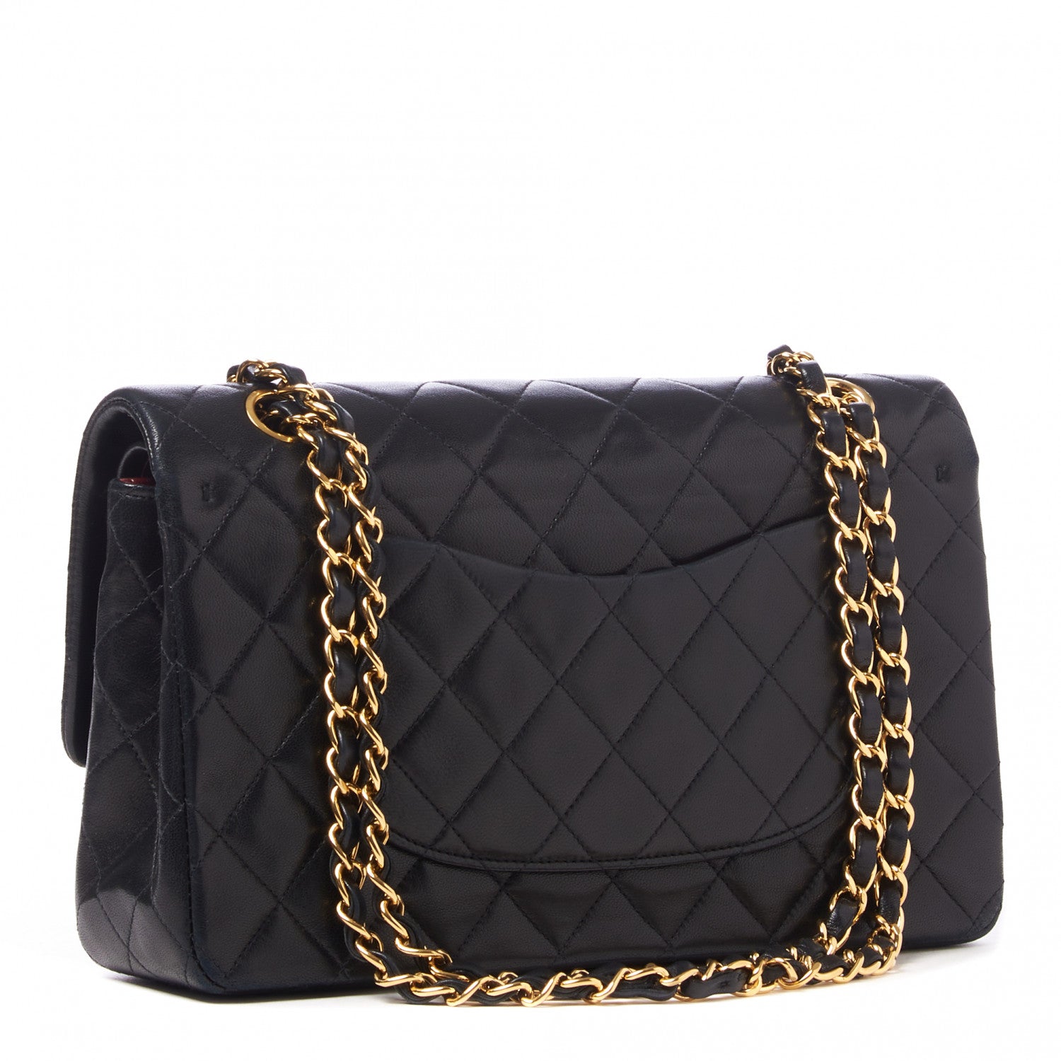 Chanel Lambskin Quilted Medium Double Flap Black 2 of 9