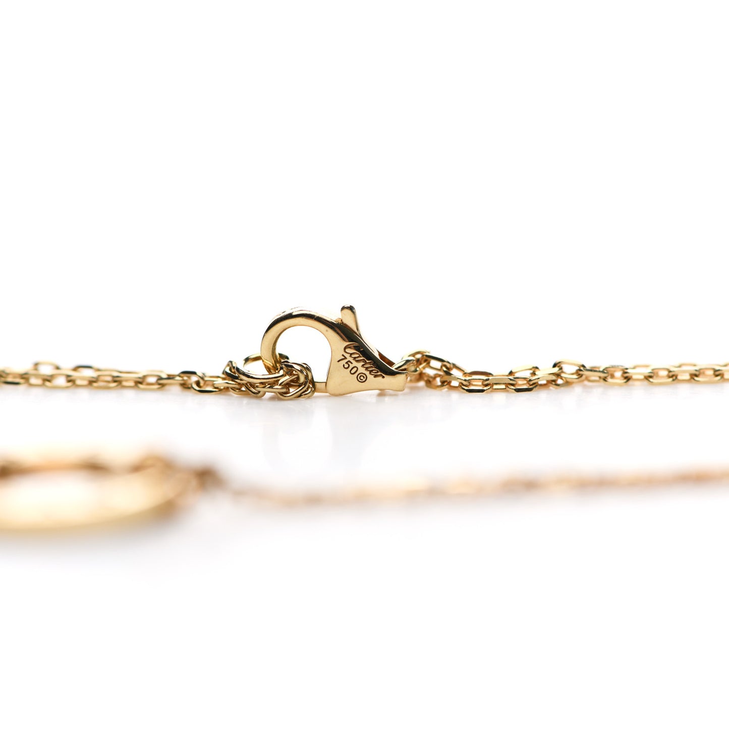18K Yellow Gold 2 Diamond LOVE Necklace