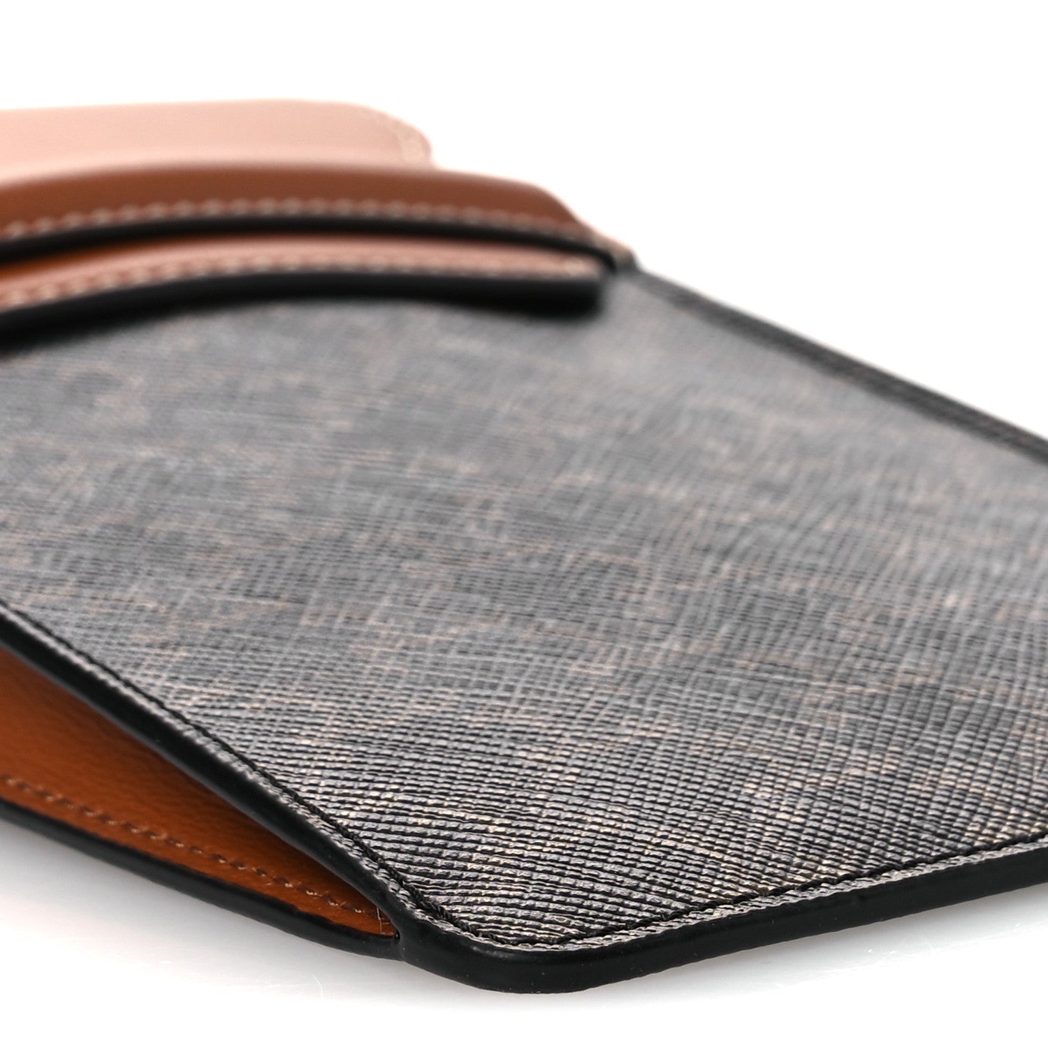 Celine Triomphe Canvas Lambskin Phone Pouch With Flap Tan 10 of 13