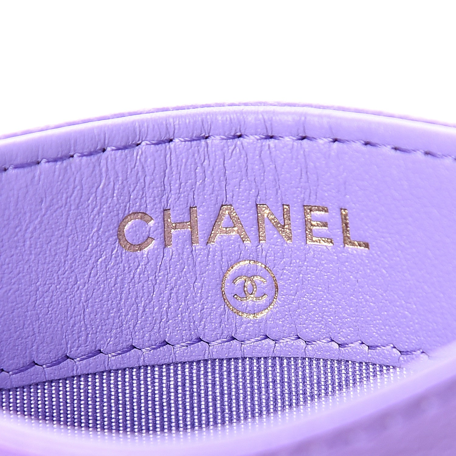 Chanel Caviar Quilted Card Holder Purple 5 of 8