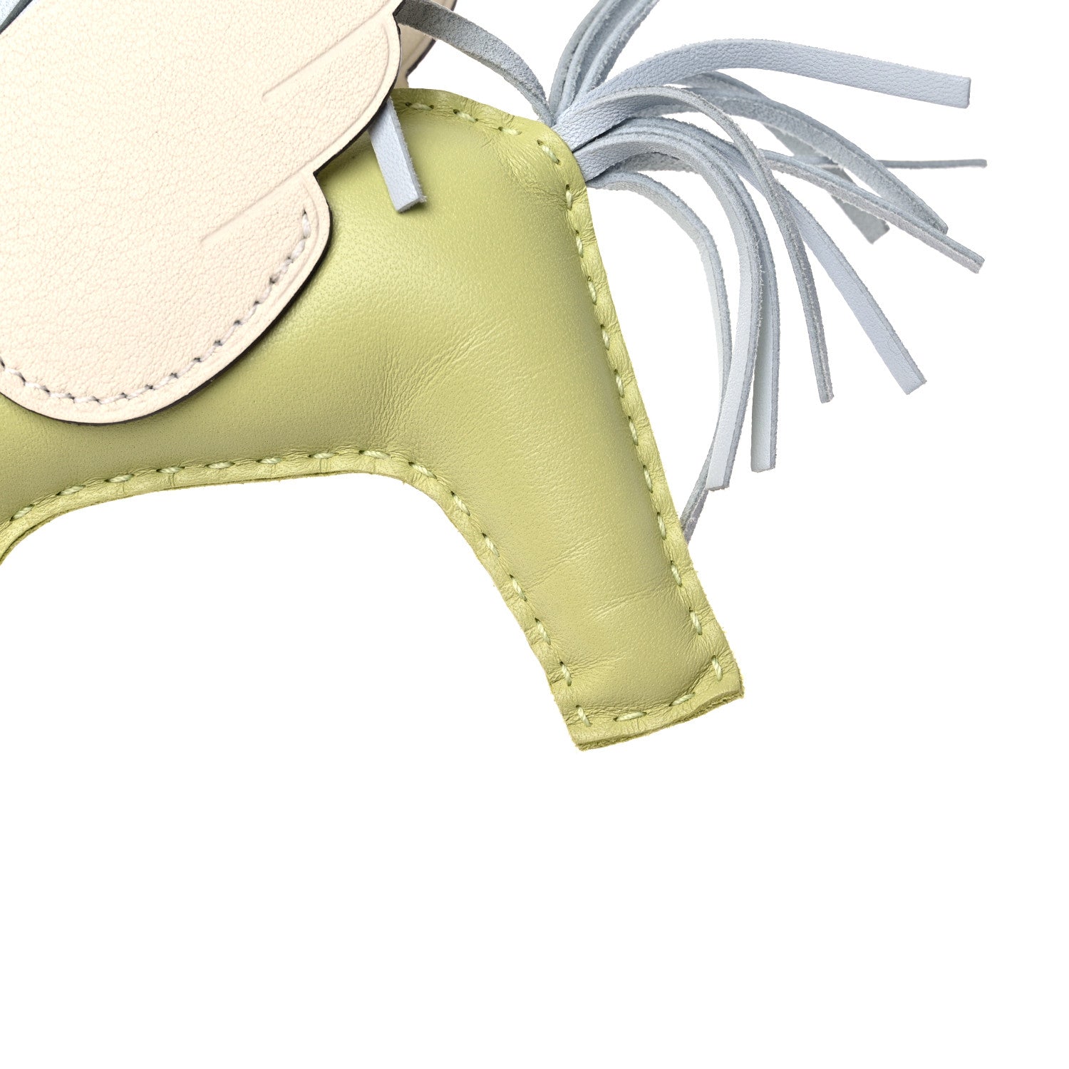 Hermes Milo Lambskin Grigri Rodeo Pegase Horse Bag Charm MM Jaune Bourgeon Bleu Brume Nata 5 of 5