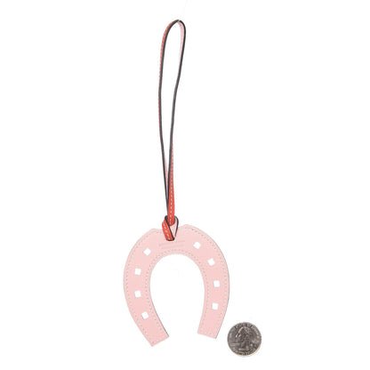 Hermes Swift Paddock Horseshoe Bag Charm Rose Sakura Capucine 2 of 4