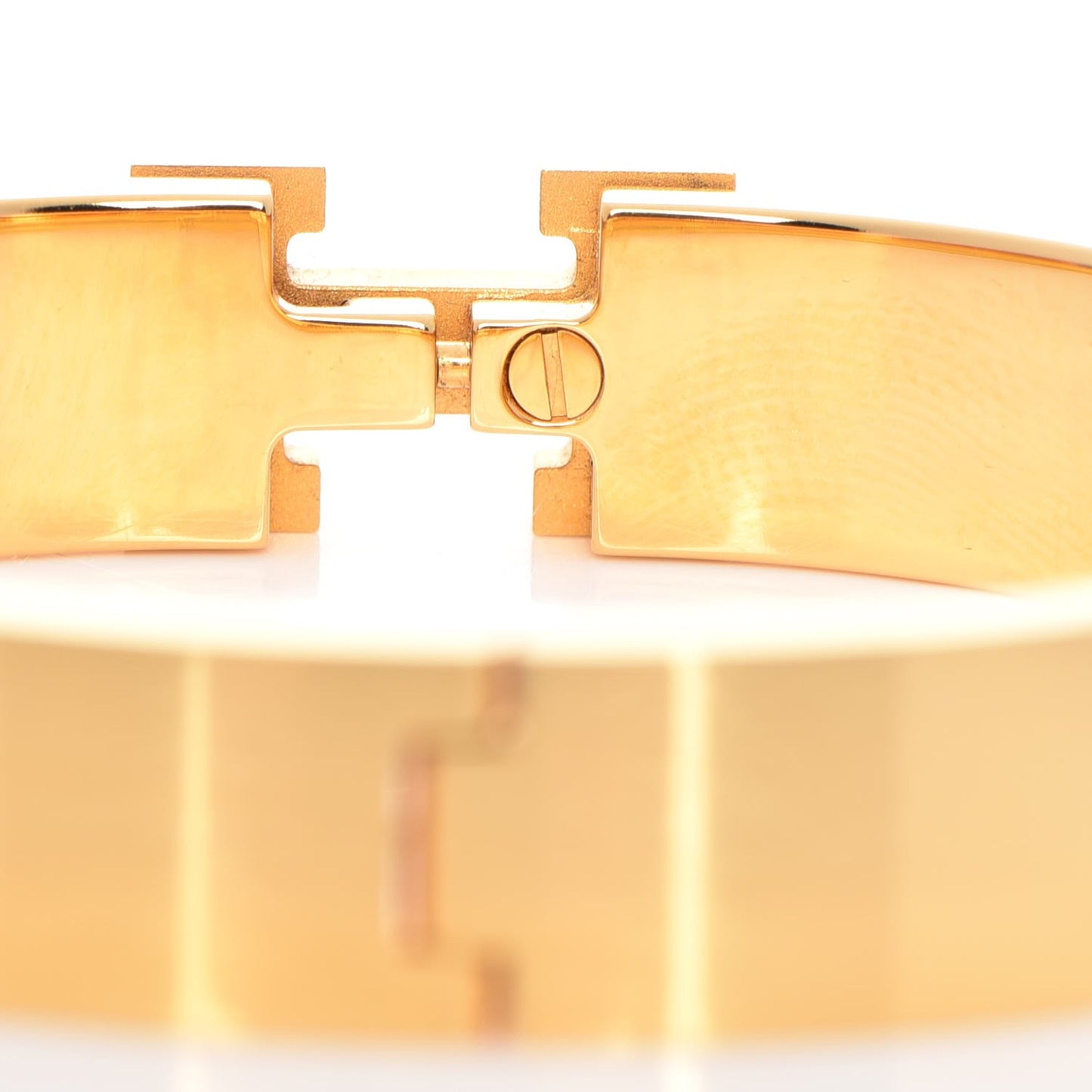 Enamel Narrow Clic Clac H Bracelet GM Black