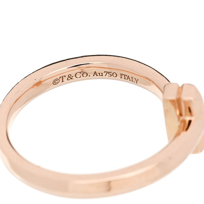 Tiffany 18K Rose Gold Diamond 2.5mm T T1 Ring 52 6 4 of 5