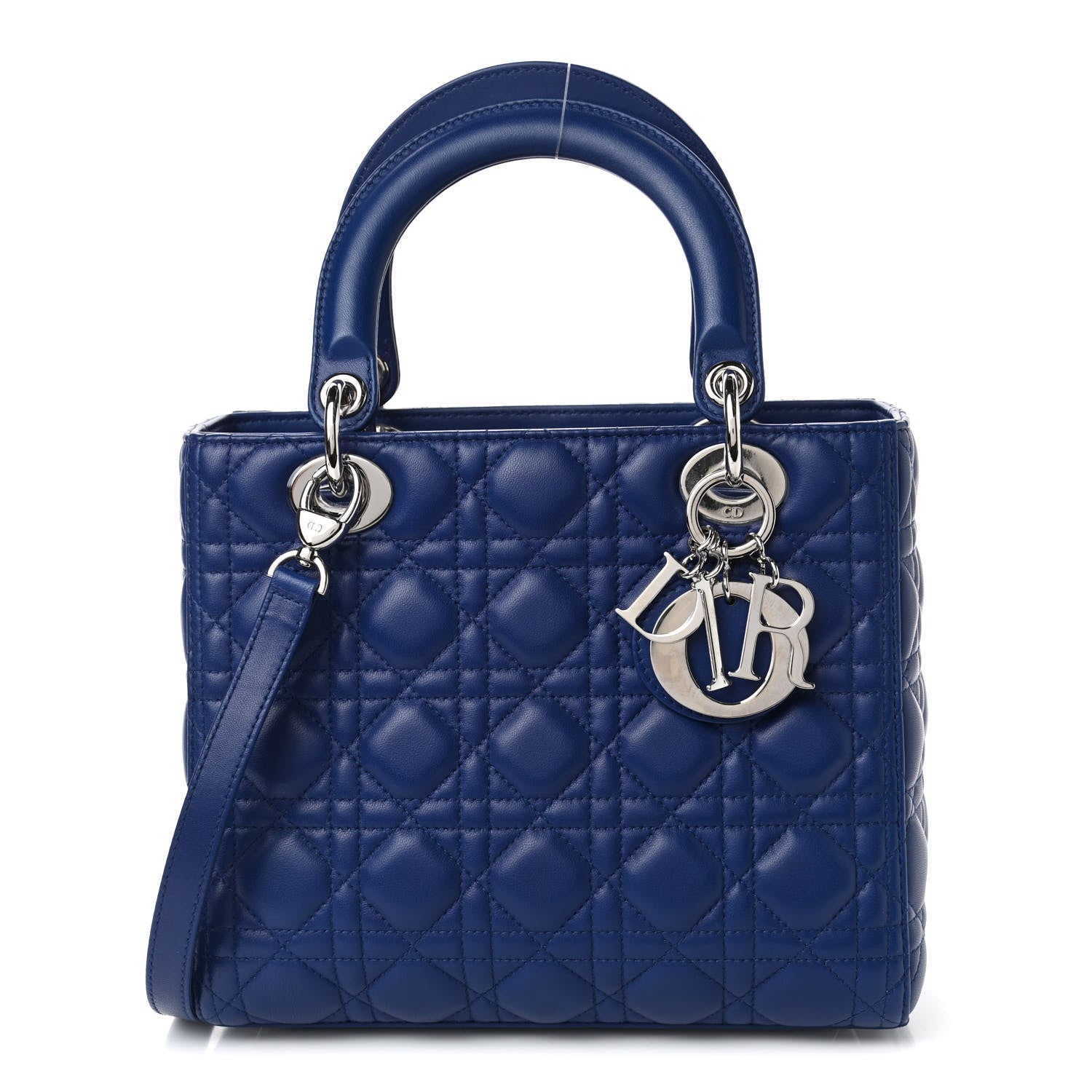 Christian Dior Lambskin Cannage Medium Lady Dior Blue 1 of 4