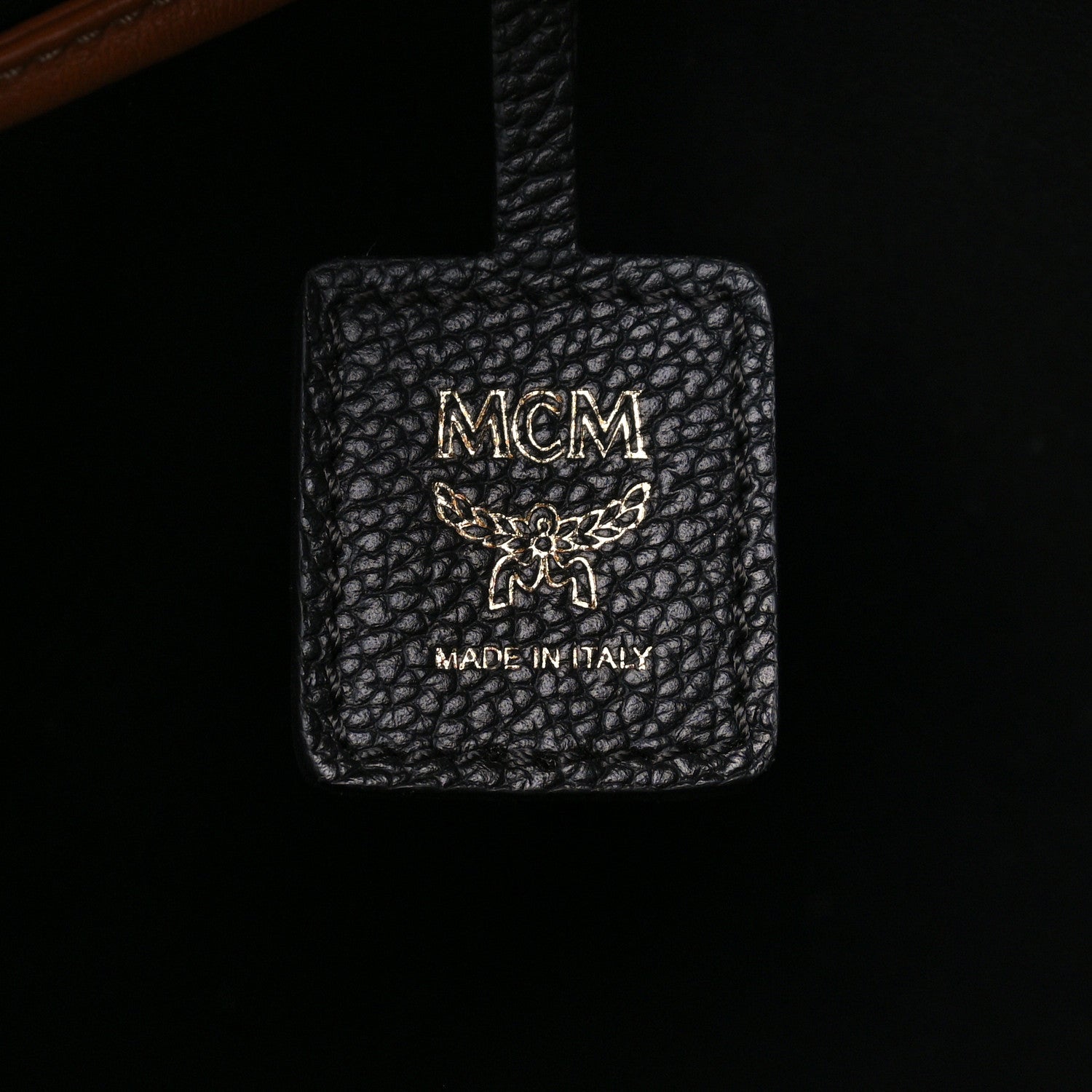 MCM Goatskin Medium Milano Drawstring Bag Black 7 of 10