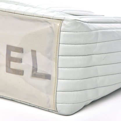 Chanel Lambskin Vertical Quilted Large Mademoiselle Tote Light Green 8 of 23