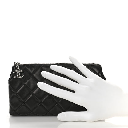Chanel Lambskin Quilted Cosmetic Case Black 2 of 9