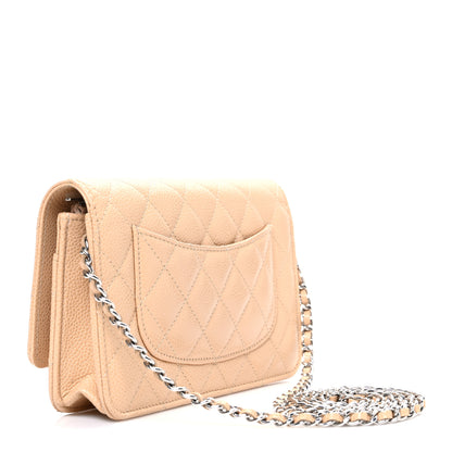 Chanel Caviar Quilted Wallet on Chain WOC Beige 3 of 11