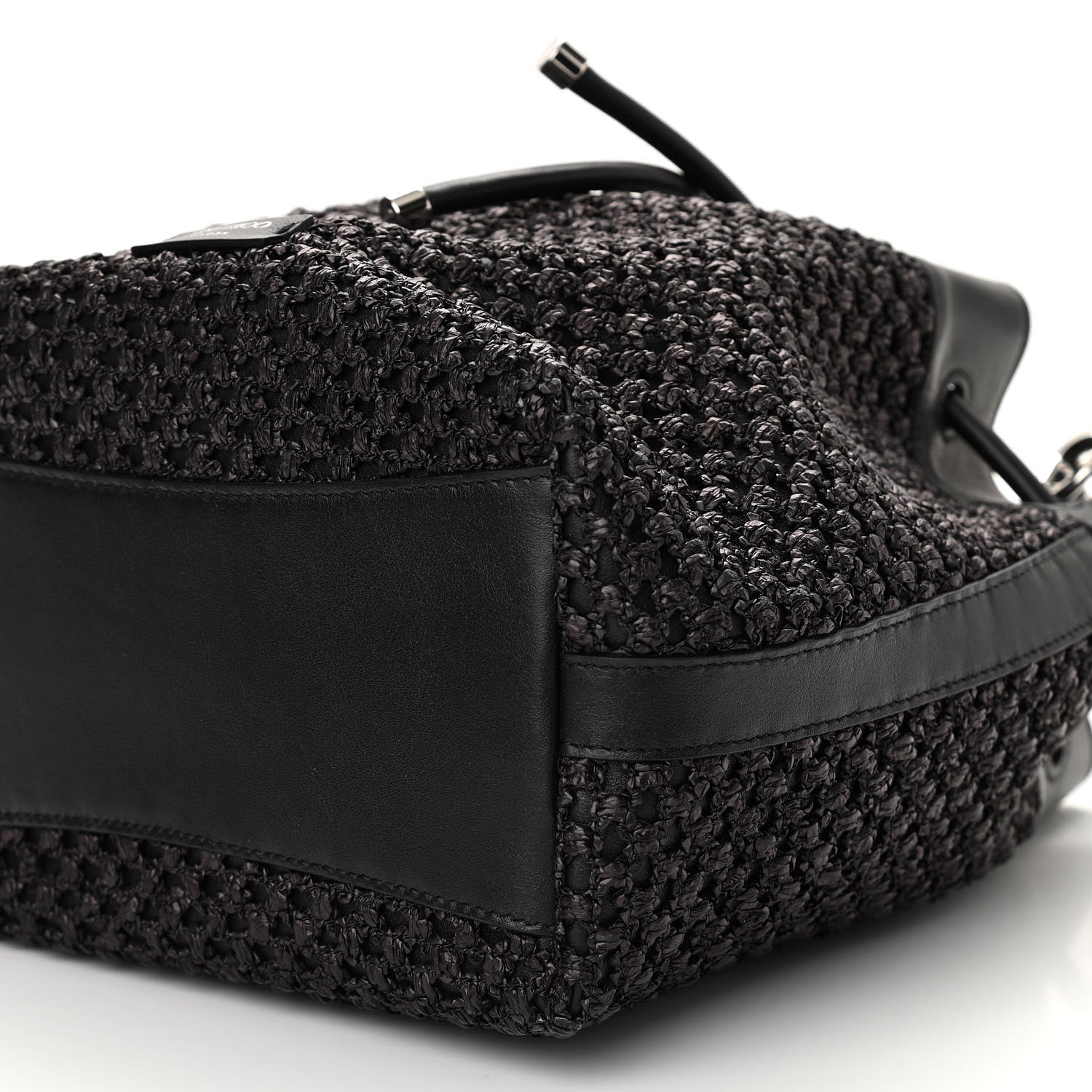 Jimmy Choo Raffia Net Bon Bon Bag Black 9 of 9