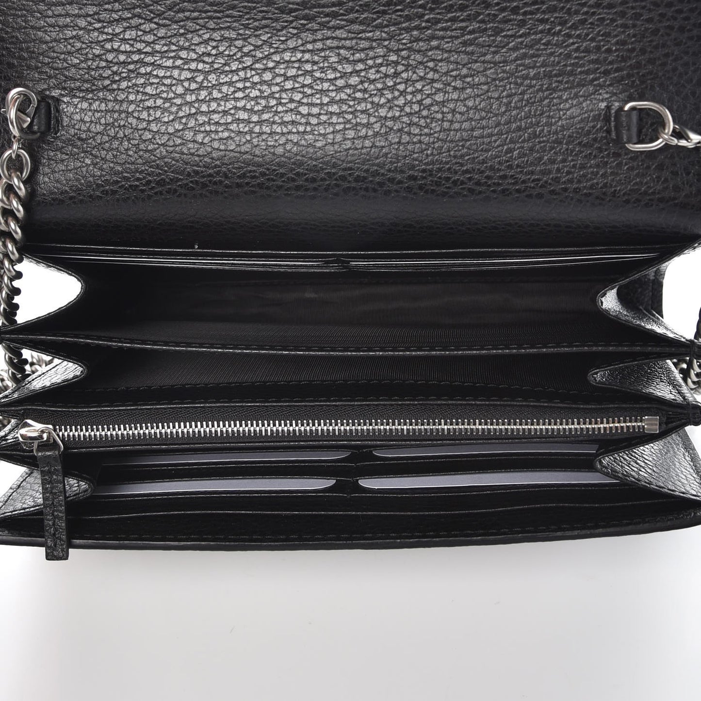 Calfskin Mini Dionysus Chain Wallet Black