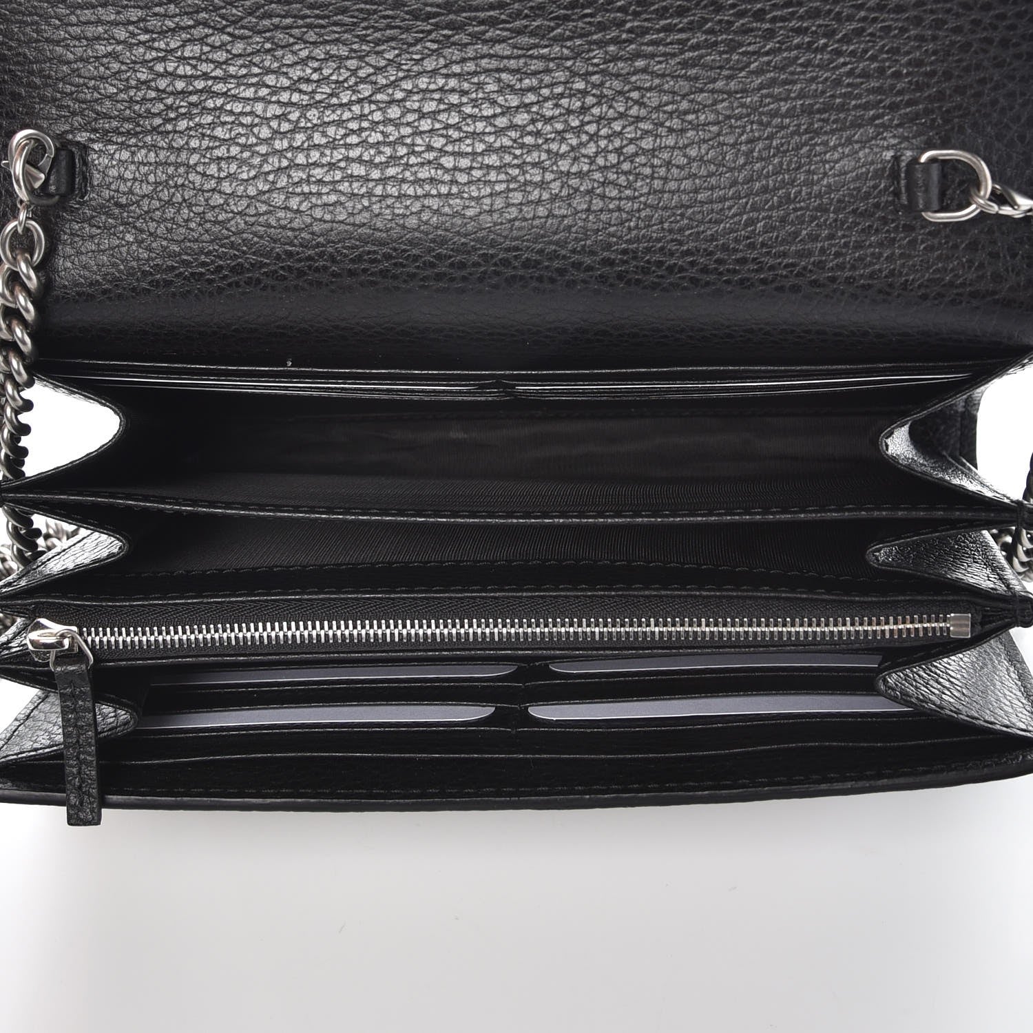 Gucci Calfskin Mini Dionysus Chain Wallet Black 5 of 6
