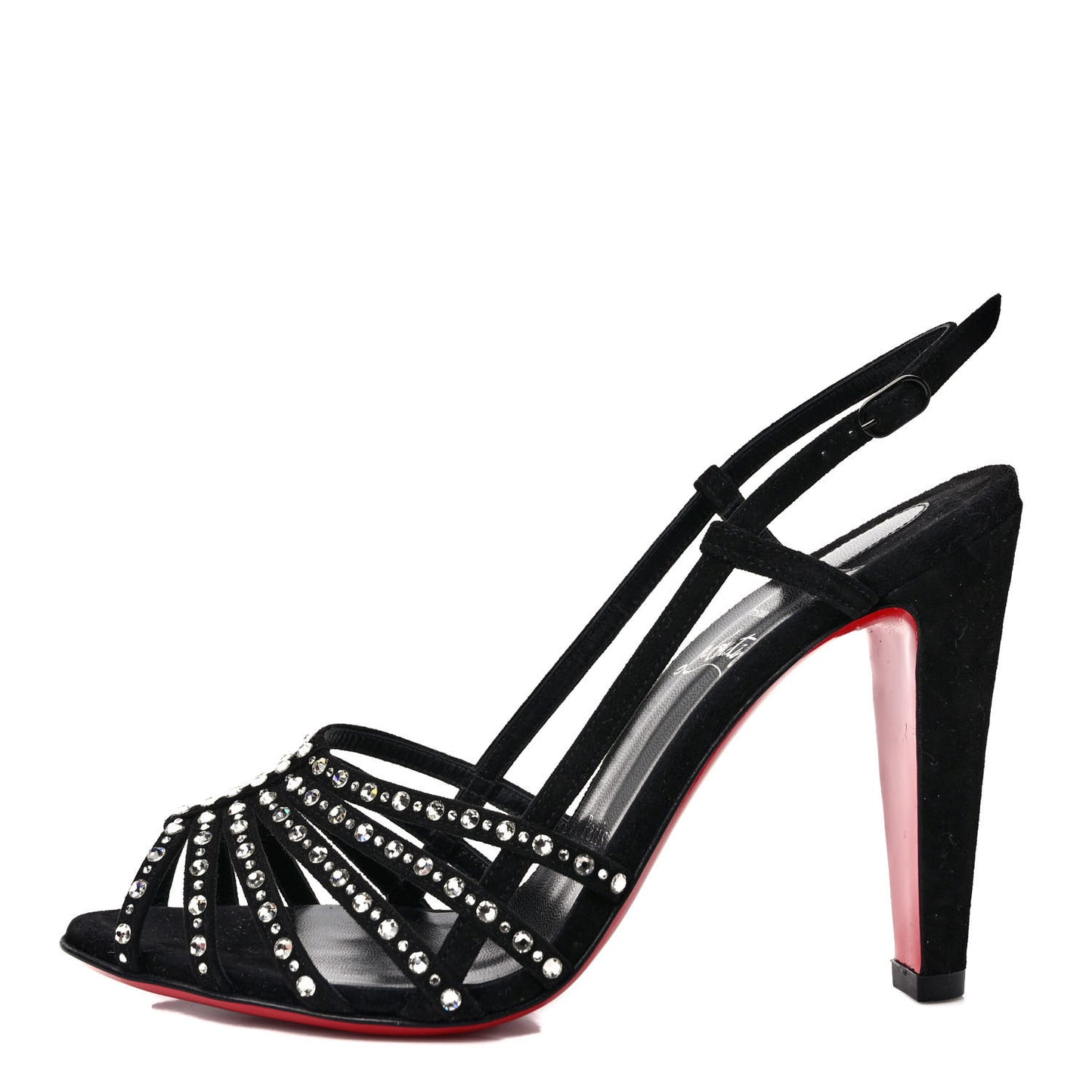 Suede Crystal Vegastrassima 100 Pumps 37.5 Black