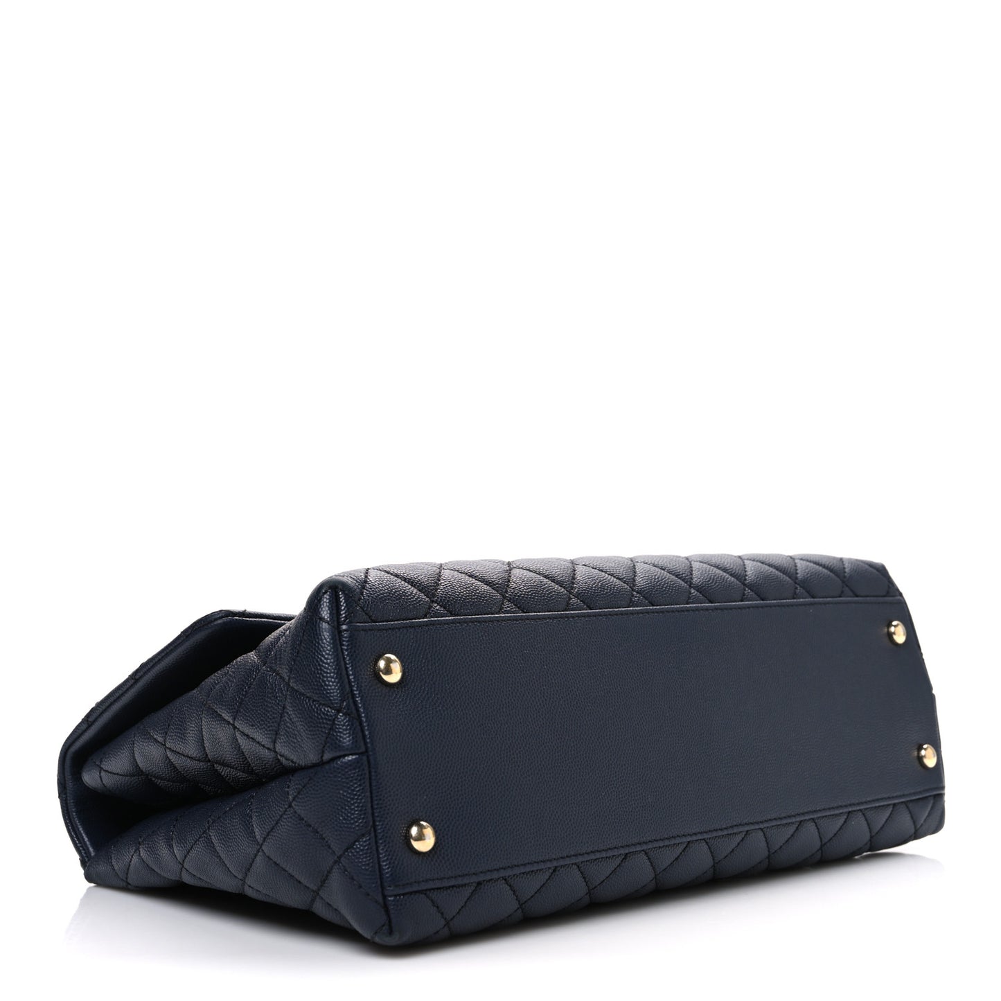 Caviar Quilted Medium Coco Handle Flap Black