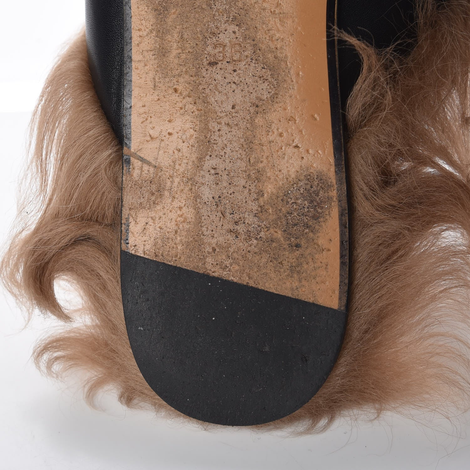 Gucci Calfskin Fur Tiger Embroidered Womens Princetown Slippers 36 Black 13 of 16