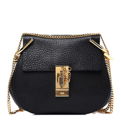 Chloe Grained Lambskin Mini Drew Shoulder Bag Black 1 of 13