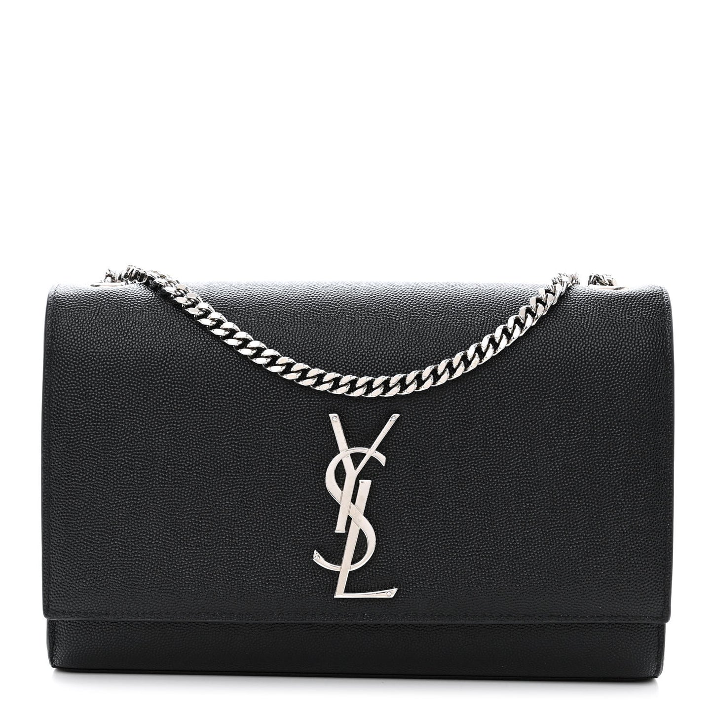 Grain De Poudre Medium Classic Monogram Kate Satchel Black