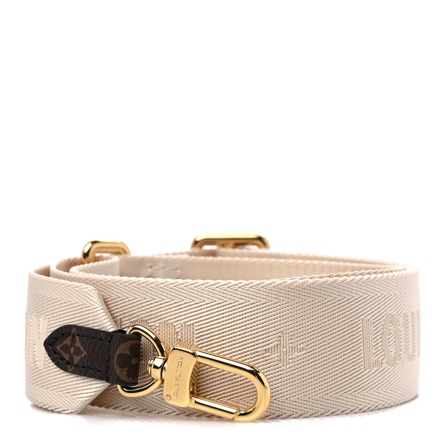 Jacquard Monogram Adjustable Shoulder Strap New Creme