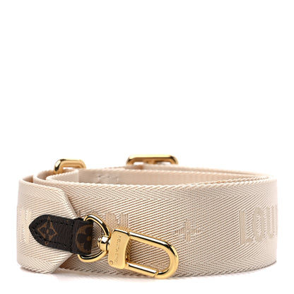 Louis Vuitton Jacquard Monogram Adjustable Shoulder Strap New Creme 1 of 3