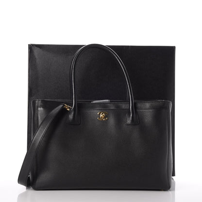 Chanel Calfskin Cerf Executive Shopper Tote Black 11 of 11