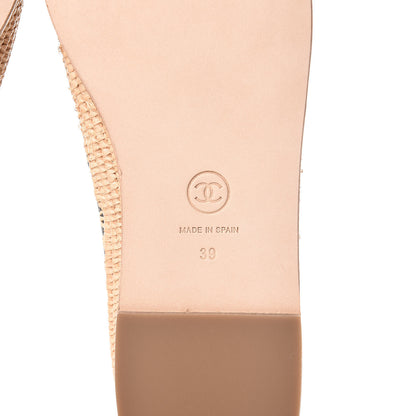 Chanel Lambskin Grosgrain CC Espadrilles 39 Grey Black 6 of 9