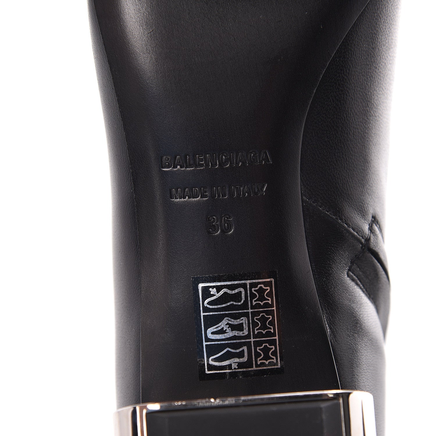 Balenciaga Sheepskin Typo Ankle Booties 36 Black 7 of 9