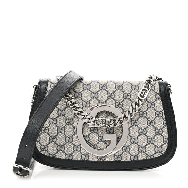 Gucci GG Supreme Monogram Textured Dollar Calfskin Blondie Chain