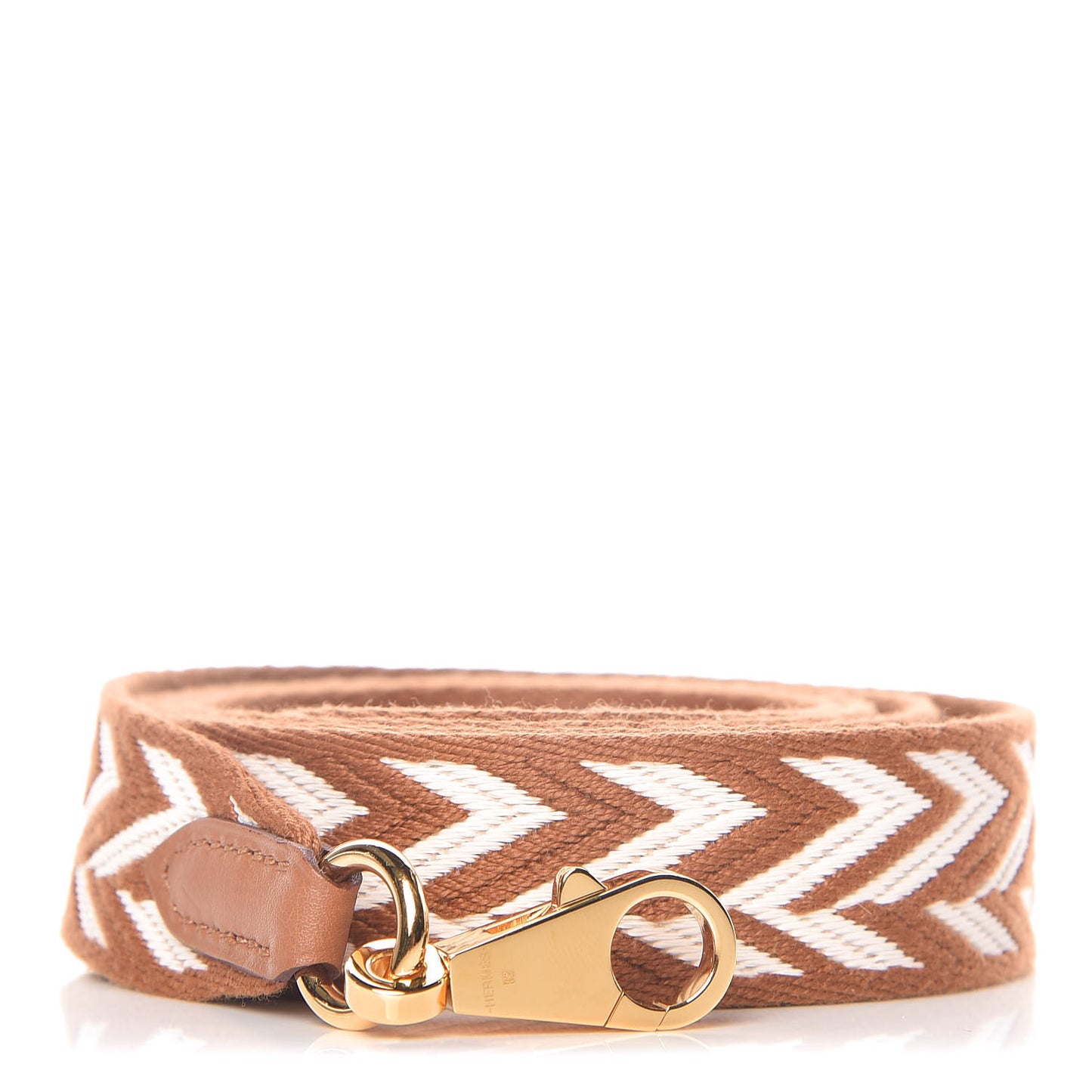 Toile Swift 25mm Sangle ZigZag Shoulder Strap Gold White