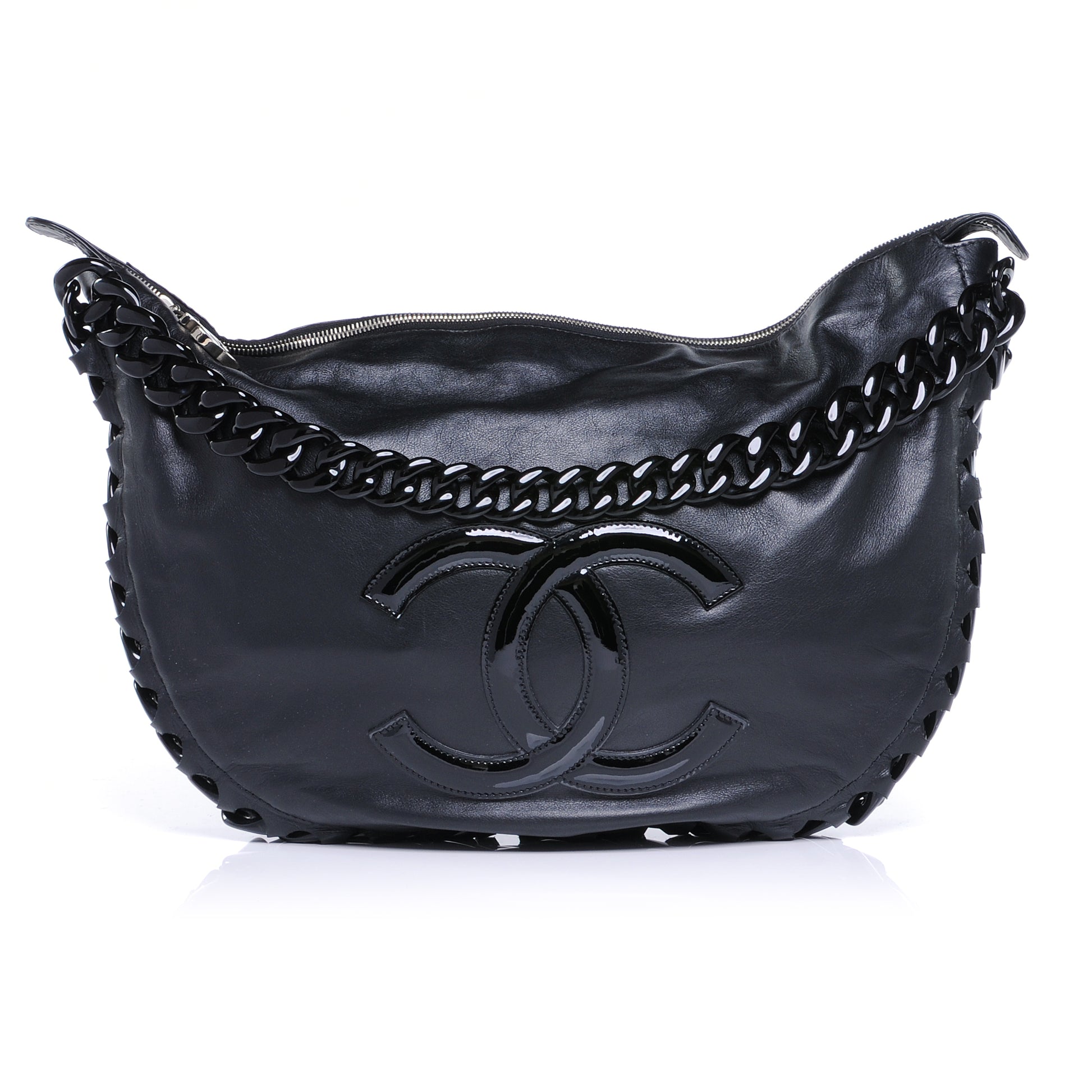 Chanel Leather Modern Chain Hobo Black 1 of 7