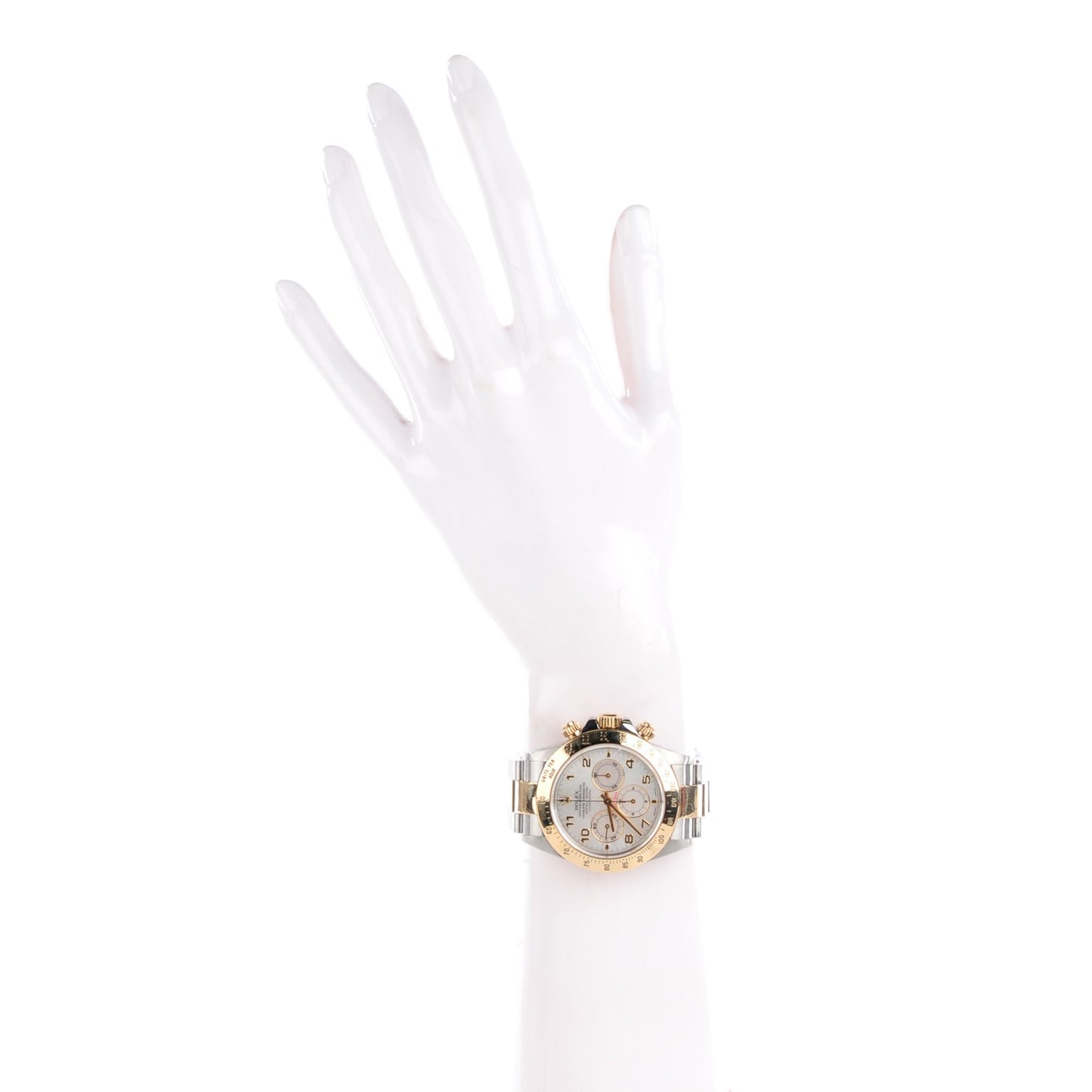 Stainless Steel 18K Yellow Gold Mother of Pearl 40mm Oyster Perpetual Cosmograph Daytona Watch 116523