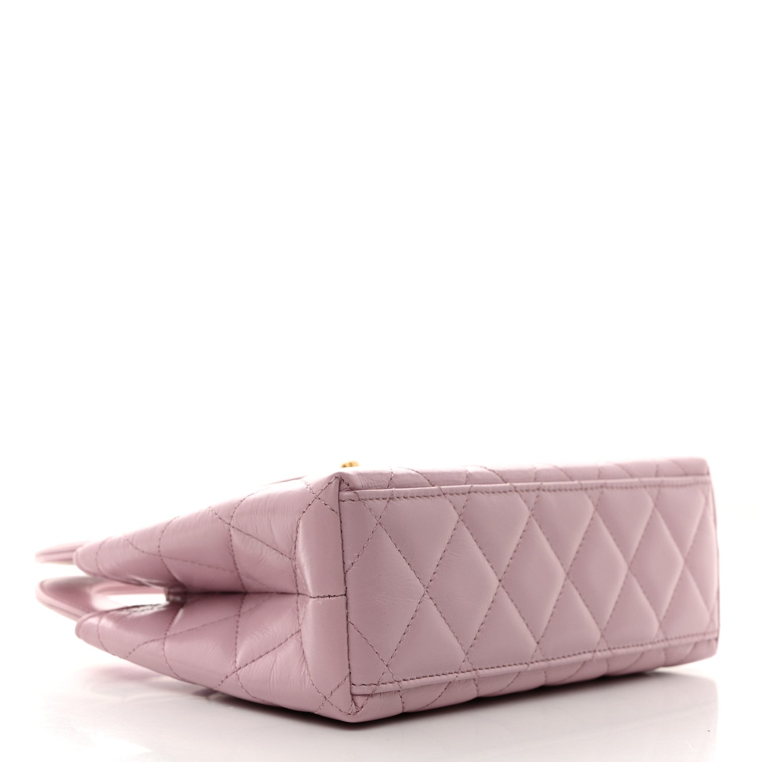 Chanel Shiny Aged Calfskin Quilted Nano Kelly Shopper Pink 4 of 10