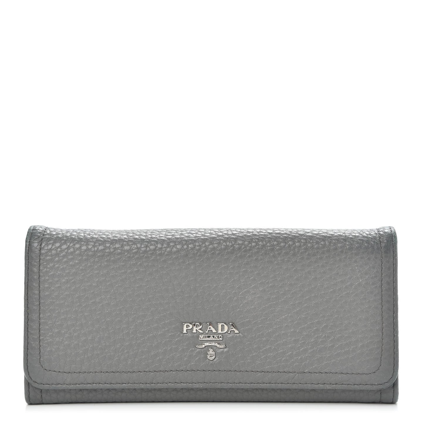 Vitello Daino Flap Continental Wallet Marmo