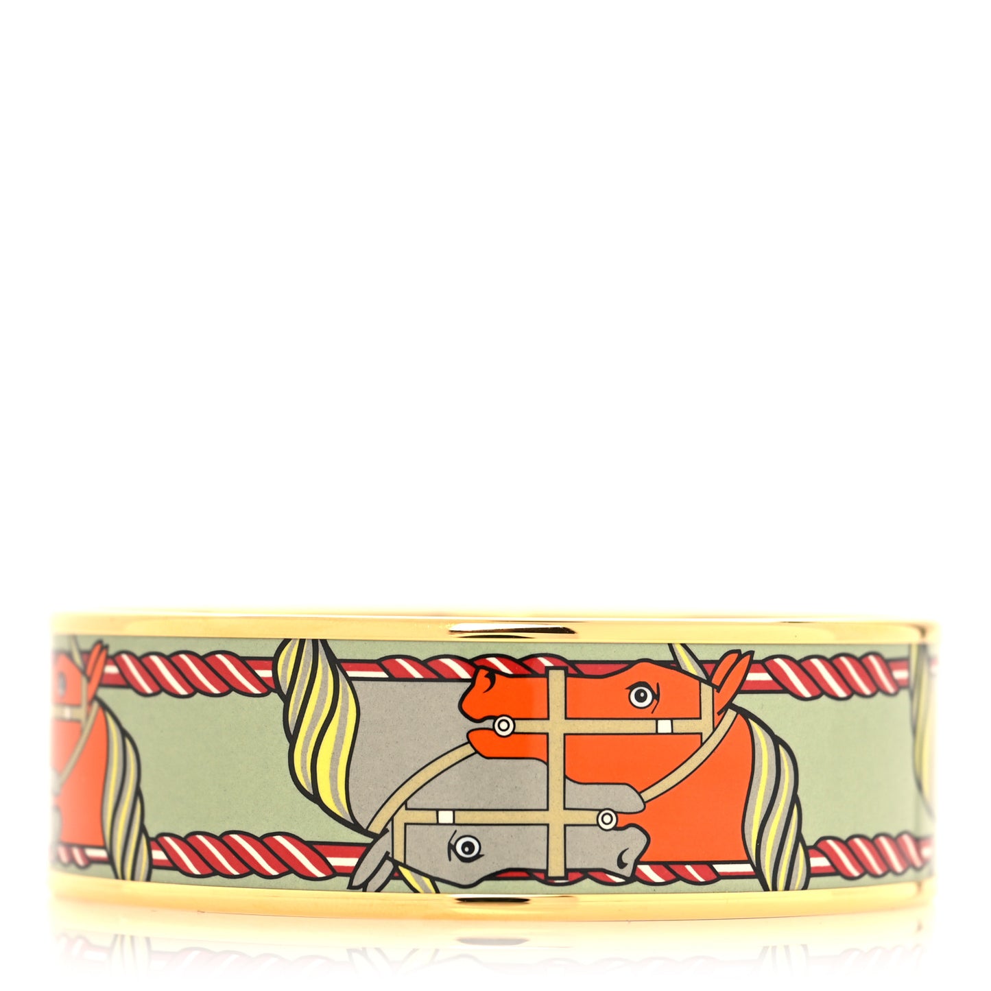 Enamel Printed Wide Quadrige Bracelet 70